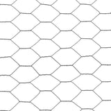 Chicken Wire Fence Steel with PVC Coating 25x1,2 m Grey 143293