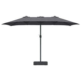 Garden Parasol Anthracite 385 x 209 x 244 cm Polyester 42003285