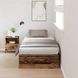 Storage Bed Frame Old Wood 80 x 200 cm Engineered Wood 3335339