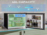 46 Litre Table Top Mini Fridge, Small Fridge with Ice Box, Reversible Door, Adjustable Temperature T3398P344215