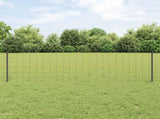 Welded Wire Fence 25 x 0.6 m PVC-Coated Steel Grey Mesh 3336115