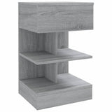 Bedside Cabinet Grey Sonoma 40x35x65 cm Engineered Wood 816043