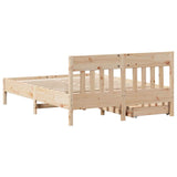 Bed Frame without Mattress 140x200 cm Solid Wood Pine 3301866