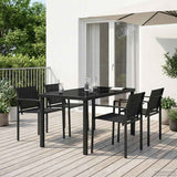 Outdoor Furniture Set 5 pcs Black and Anthracite Textilene 3422880