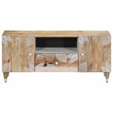 ZNTS TV Cabinet 105x33.5x46 cm Solid Wood Mango 4018678