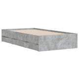 Bed Frame with Drawers without Mattress Concrete Grey 75x190 cm Small Single 3207332