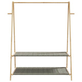 Clothes Rack with Shelves 132x45.5x150.5 cm Bamboo 4008914