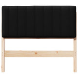 Upholstered Headboard Brown and Black 100 cm Solid Pine Wood 880195
