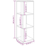 809026 Corner Cabinet White 33x33x100 cm Engineered Wood