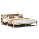 Bookcase Bed without Mattress 180x200 cm Super King Solid Wood Pine 3321546