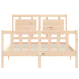 Bed Frame without Mattress Small Double Solid Wood Pine 3192136