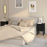 Bedside Cabinets 2 pcs Black 40x35x61.5 cm Solid Wood Pine 813698