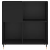 Record Cabinet Black Engineered Wood 84.5 x 38 x 89 cm Modern 831765