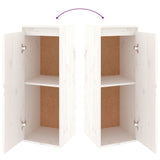 TV Cabinets 2 pcs White Solid Wood Pine 3100115