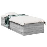 Bed Frame without Mattress Grey Sonoma 90x190 cm Single 3281068