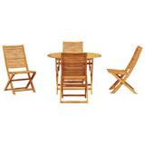 Garden Dining Set Folding 5 pcs Brown Solid Acacia Wood 3375708