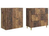 Cabinet Set 2 pcs Old Wood 66 x 34.5 x 90 cm Engineered Wood 3416725
