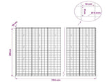Gabion with 5 mm Wire and 10x10 cm Mesh 750x30x200 cm 3465177