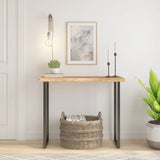 Table Top 90x40x2.5 cm Rectangular Solid Wood Acacia Live Edge 370251
