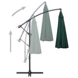 Hanging Garden Parasol Green 3 m Aluminium Pole 47221