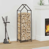 Firewood Rack Black 40x25x120 cm Cold-rolled steel 864299