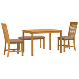 Dining Set 4 pcs Grey Solid Oak Wood 3430302