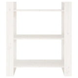 Book Cabinet/Room Divider White 80x35x91 cm Solid Wood Pine 813900