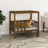 Dog Bed Honey Brown 95.5x73.5x90cm Solid Wood Pine 822385