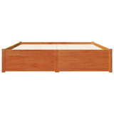 Bed Frame with Drawer Wax Brown 160 x 200 cm Solid Pine Wood 3422740