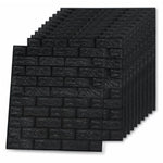 3D Wallpaper Bricks Self-adhesive 20 pcs Black 150725