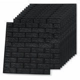 3D Wallpaper Bricks Self-adhesive 20 pcs Black 150725
