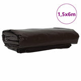 Tarpaulin 650g / m Brown 1.5 x 6 m Canvas with PVC Coating 42017715