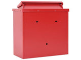 Wall Mounted Mailbox Red 29 x 13 x 41 cm Cast Aluminum 42023498