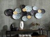 3D Metal Wall Art Modern Circle Hanging Wall Sculptures Home Decor for Living Room Bedroom Dining T3398P344466