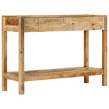 Console Table with 2 Drawers 110x35x75 cm Solid Wood Mango 354982