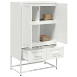 Highboard White 68x39x111.5 cm Steel 846613
