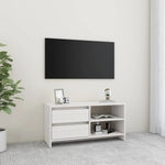 TV Cabinet White 80x31x39 cm Solid Pinewood 809895