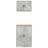 Garage Cabinets 2 pcs Concrete Grey Engineered Wood 3328308