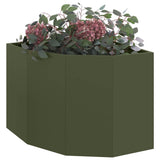 Corner Planter Olive green 60 x 60 x 50 cm Steel 883664