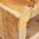 End Table with Shelf Brown 40 x 40 x 49 cm Solid Mango Wood 4104553
