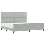 ZNTS Bed Frame Light Grey 200x200 cm Velvet 3345029