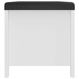 Storage Box with Cushion White 105x40x45 cm 3279326