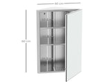 Stainless Steel Wall mounted Bathroom Corner Mirror Storage Cabinet Single Door 300mm T3398P343227