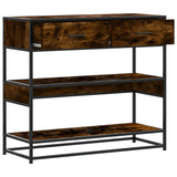 Console Table Smoked Oak 90x35x80 cm Engineered Wood 849181
