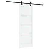 Sliding Door ORKDAL 78 x 211 cm Engineered Wood White and Black 3450208