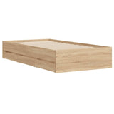 Bed Frame with Drawers without Mattress Sonoma Oak 90x190 cm Single 3207324