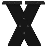 Coffee Table Legs X-Shaped 2 pcs Black 40x cm Steel 4012932