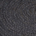 ZNTS Handmade Rug Jute Round 120 cm Dark Grey 133666