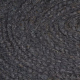 ZNTS Handmade Rug Jute Round 120 cm Dark Grey 133666