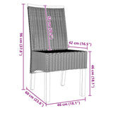 Dining Chairs 2 pcs Brown Natural Rattan 243235